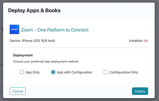 Deploy Apps & Books Screenshot