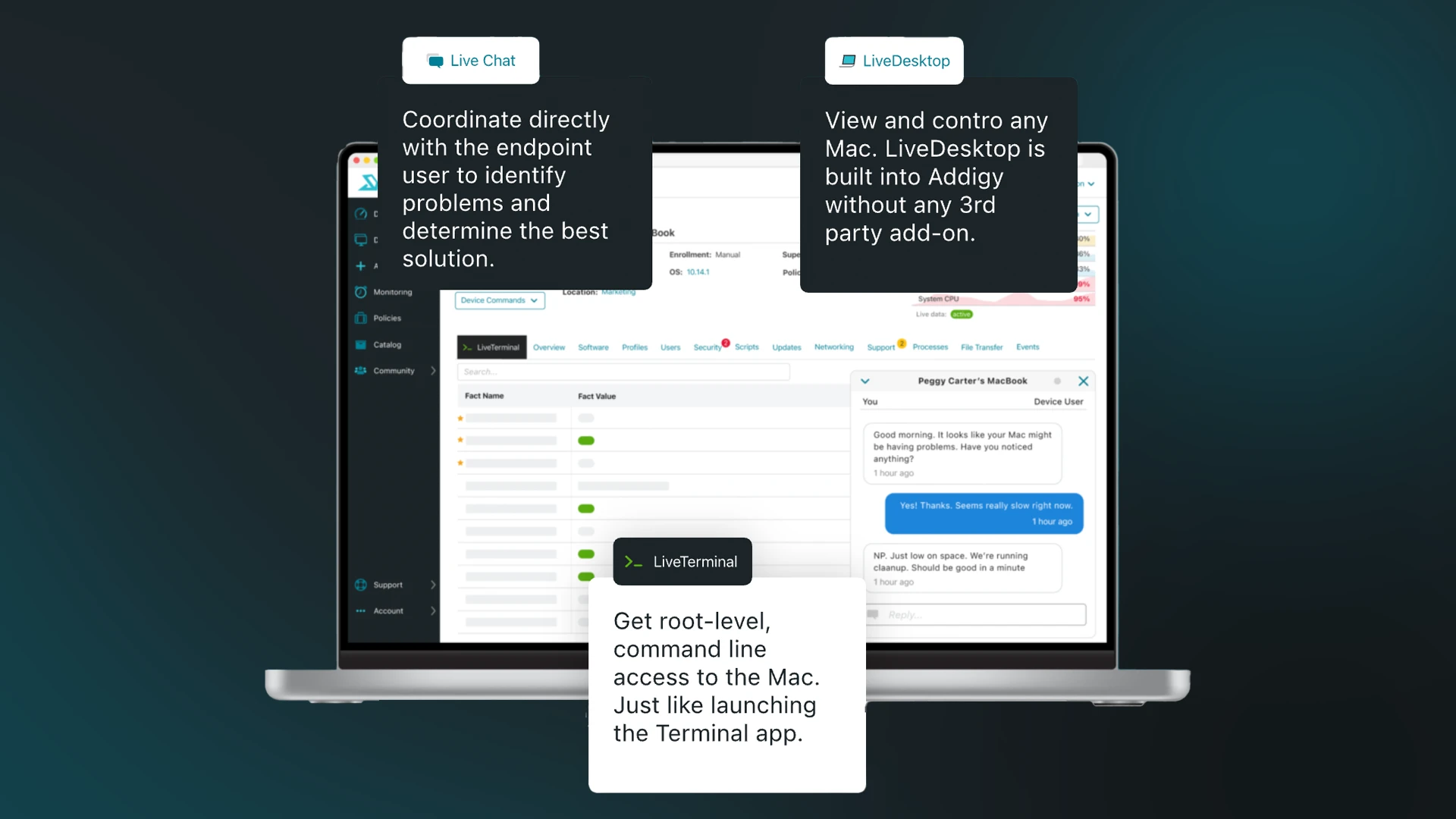 Live Features Addigy