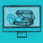 An illustration of a Mac with policies icons on the screen