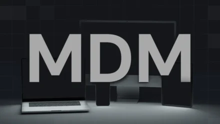 Apple deices with MDM letters up front.