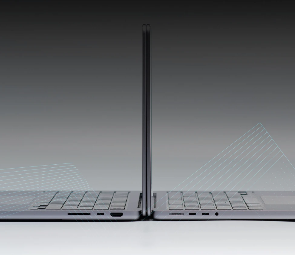 Two Mackbook Pros side by side
