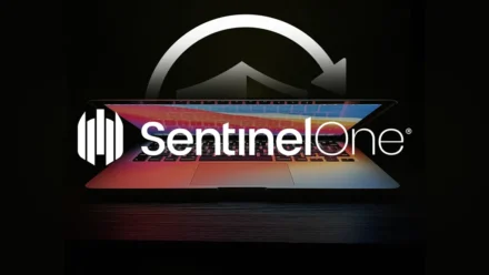 Sentinel One and Addigy Security Suite logos on a Macbook Pro