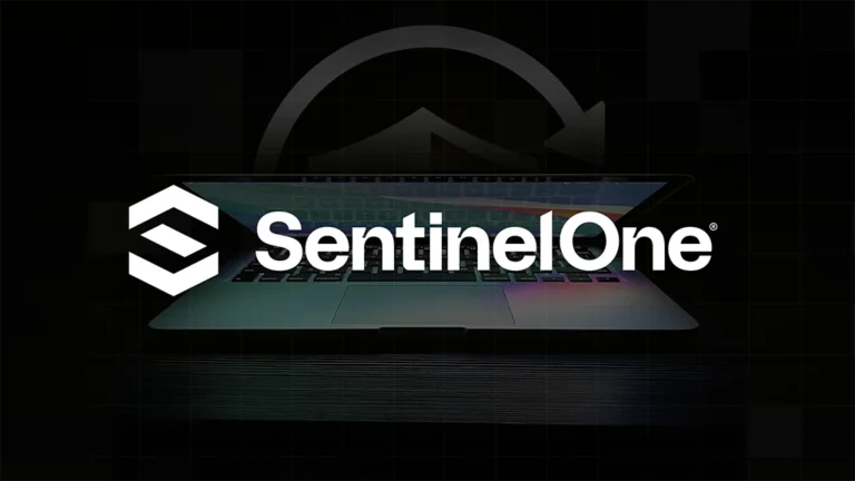 Sentinel One and Addigy Security Suite logos on a Macbook Pro