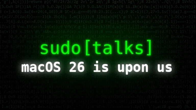 sudo talks OS 26 event thumbnail