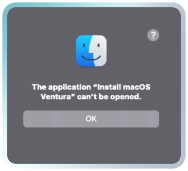 macOs app Installation pop up