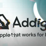 Addigy brand manifesto tagline and logo with liquid glass effect.