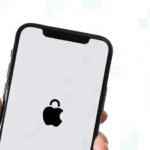 iPhone with Apple lock logo