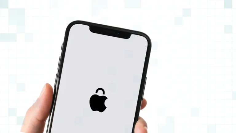 iPhone with Apple lock logo