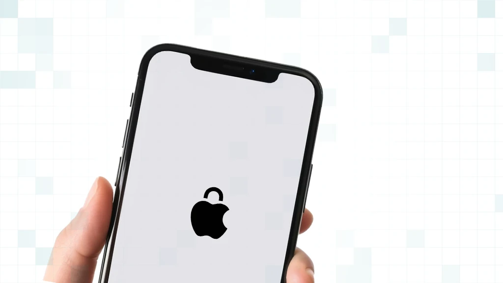 iPhone with Apple lock logo