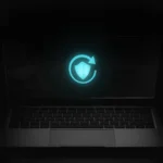 Macbook Pro with Addigy Security Suite logo on screen