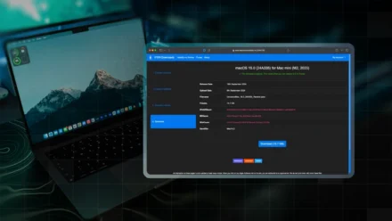 Progress screen showing macOS restore in progress on Apple silicon Mac.