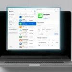 VPP screen on an Macbook Pro screen with the VPP icon o the background