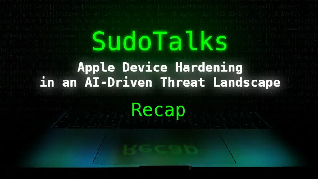 SudoTalks Recap Title
