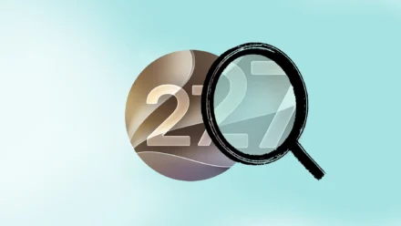 OS-27 logo with a magnifier illustration