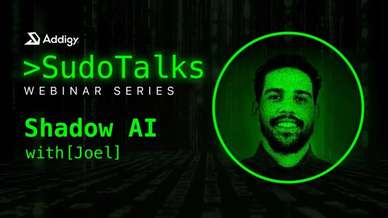 Cover for Addigy SudoTalks about shadow AI host by Joel Cedano