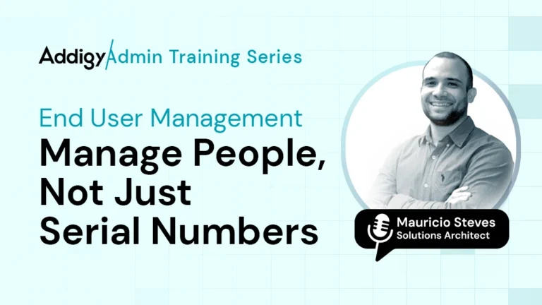 End User Management webinar cover with Mauricio Steves